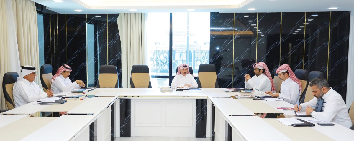Board of Directors of the Qatar Press Center (QPC) during their eleventh meeting in Doha.