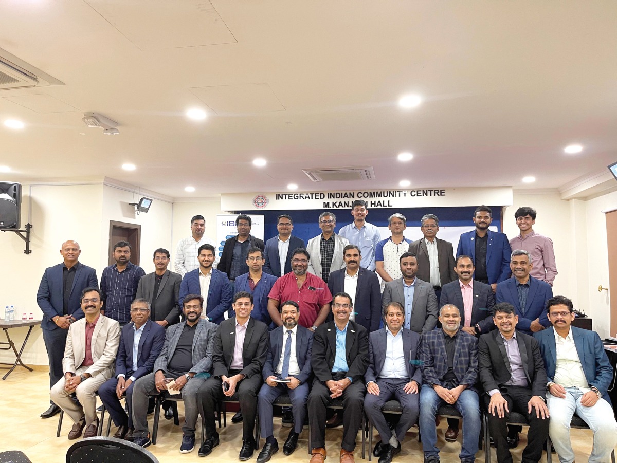IBPC, Jubilant Tamil Nadu officials pose for a picture at Kanjani Hall in Qatar.