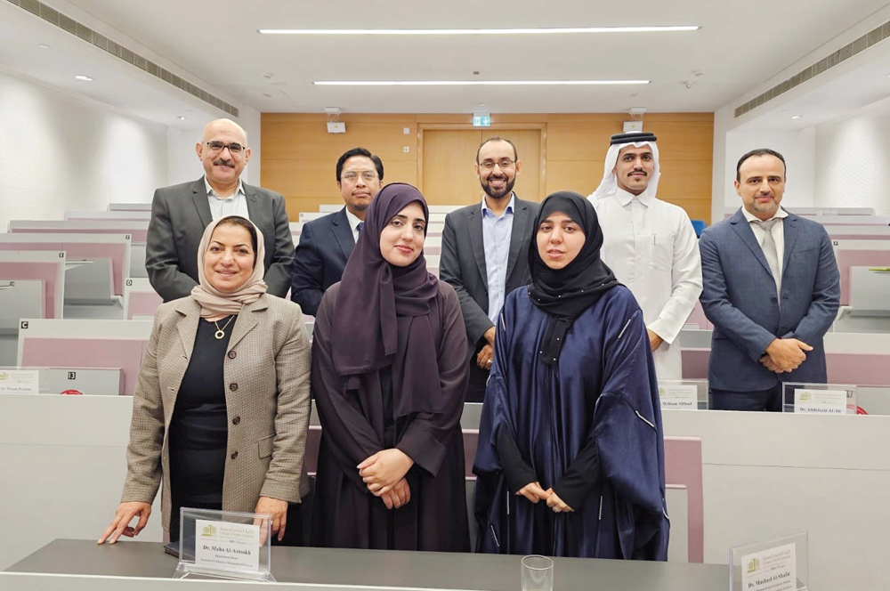 QU Biomedical Sciences master's students at project presentations.