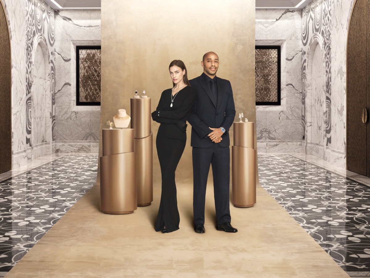 Irina Shayk (left) and Thierry Henry.