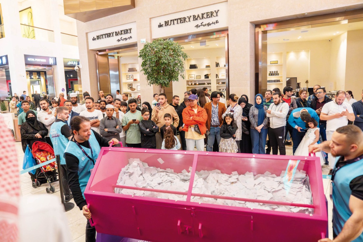 Participants at the second raffle draw of Shop Qatar at the Msheireb Gallery on January 12, 2024.
