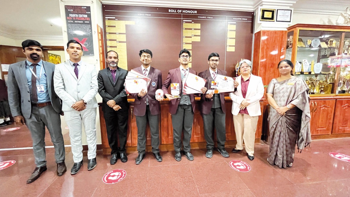 Winners from BPS showing their certificates and medals.