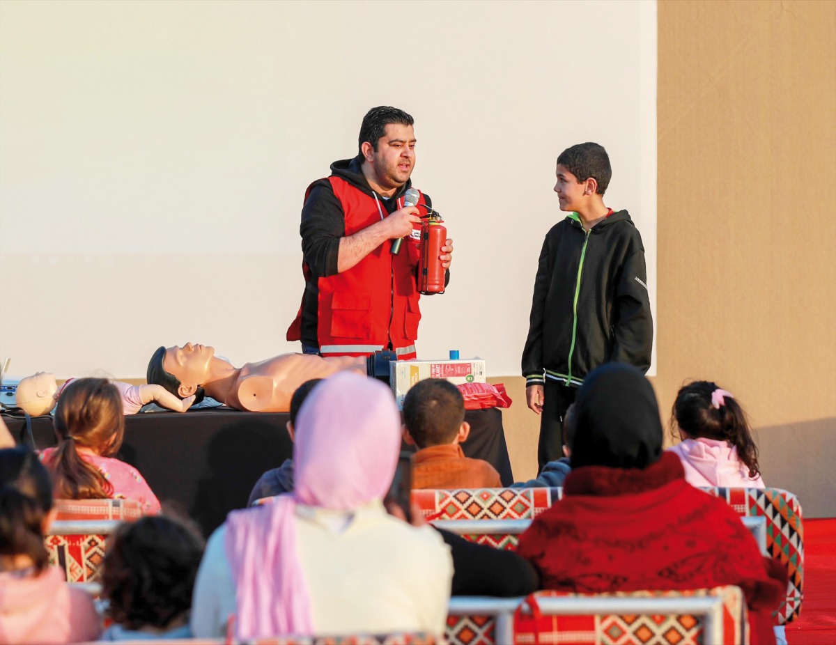 Children taking part in an event at  Al Enna Awareness Camp.
