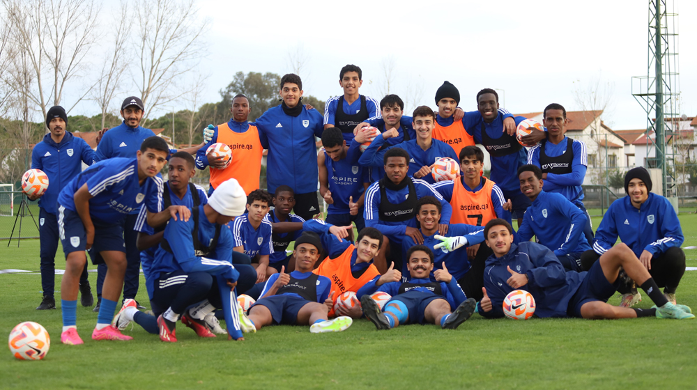Aspire Academy student-athletes during the training camp in Antalya, Turkiye. 
