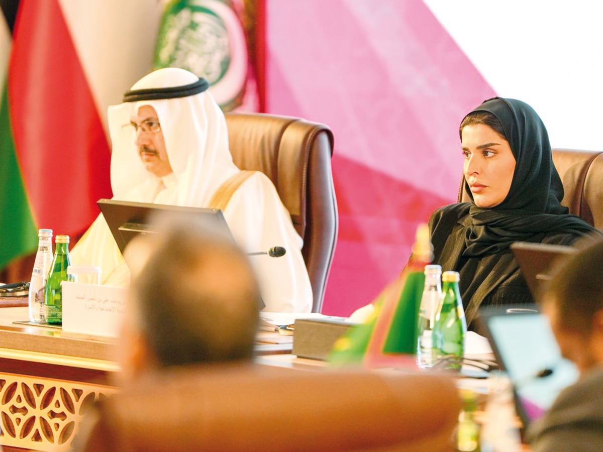 Minister of Social Development and Family H E Maryam bint Ali bin Nasser Al Misnad attending the opening of the forum yesterday. 