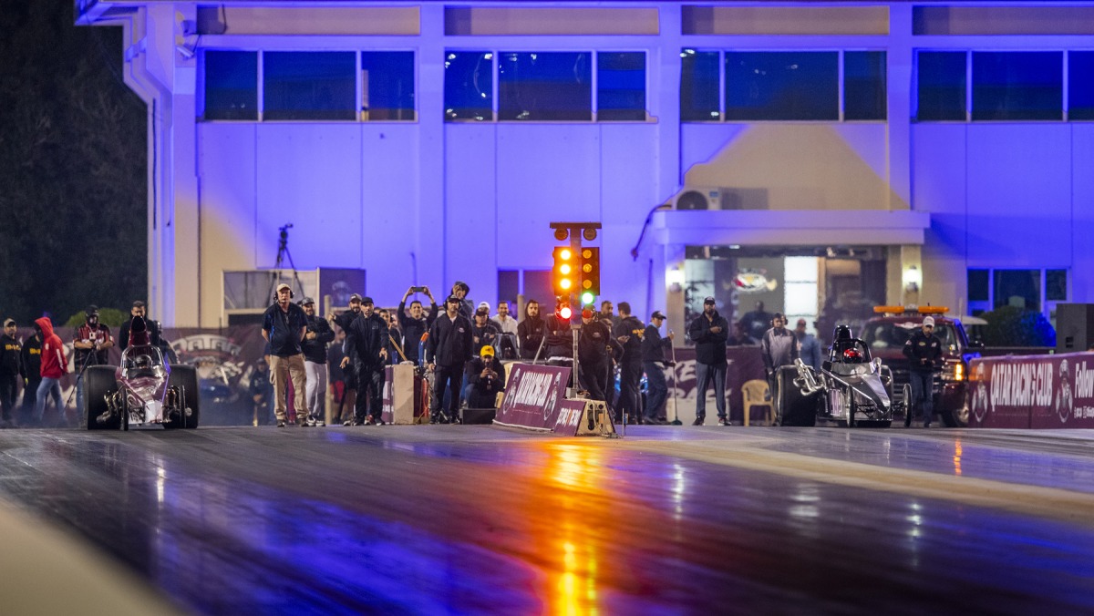 Action during the fourth round.