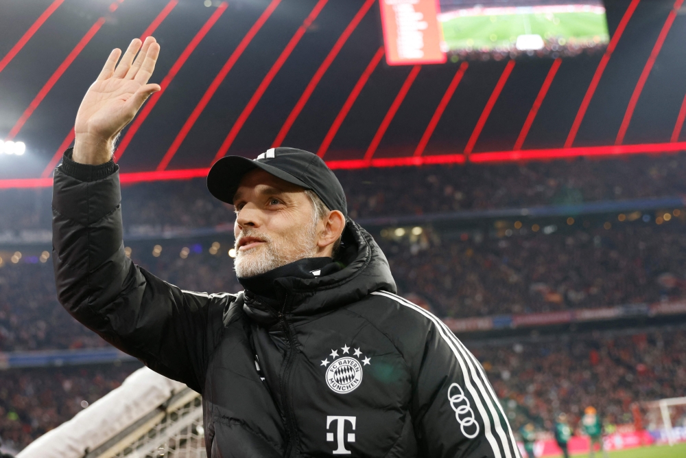 Bayern Munich's German head coach Thomas Tuchel waves prior the German first division Bundesliga football match between Bayern Munich and VfB Stuttgart in Munich, southern Germany, on December 17, 2023. Photo by MICHAELA REHLE / AFP
