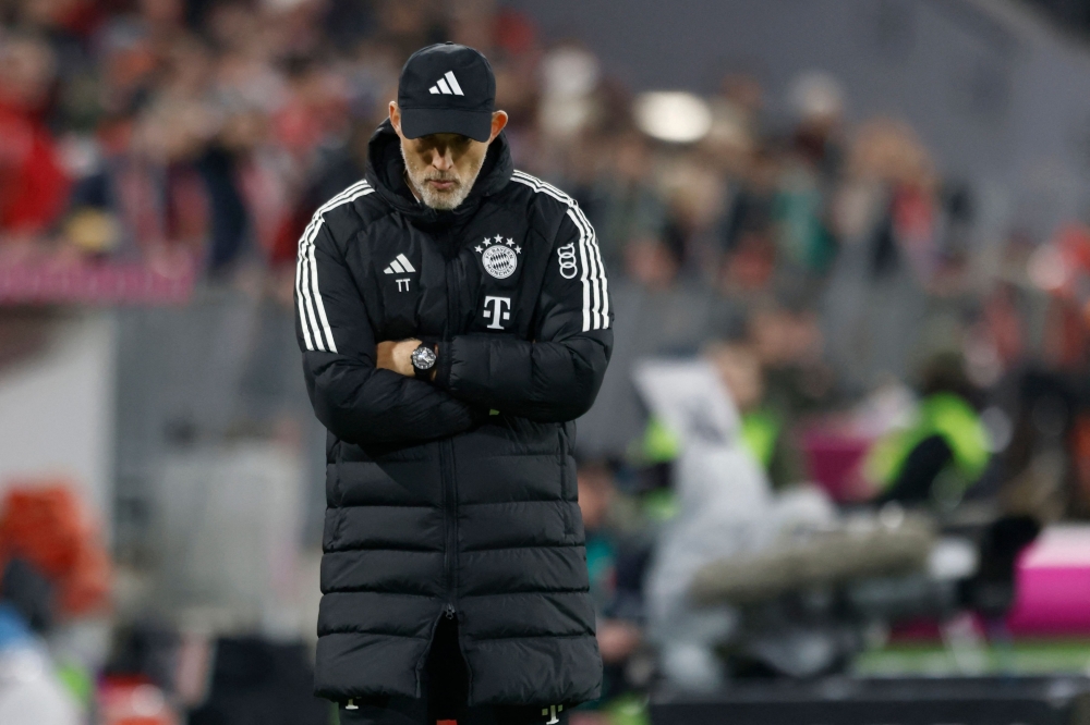 (FILES) Bayern Munich's German head coach Thomas Tuchel reacts during the German first division Bundesliga football match between FC Bayern Munich and Union Berlin in Munich on January 24, 2024. (Photo by MICHAELA STACHE / AFP)