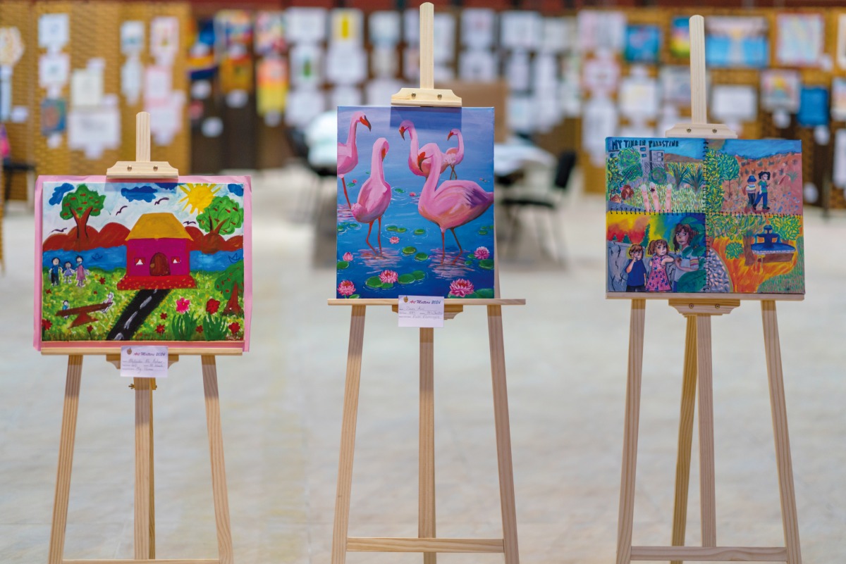 Some of the art works on display at the exhibition.