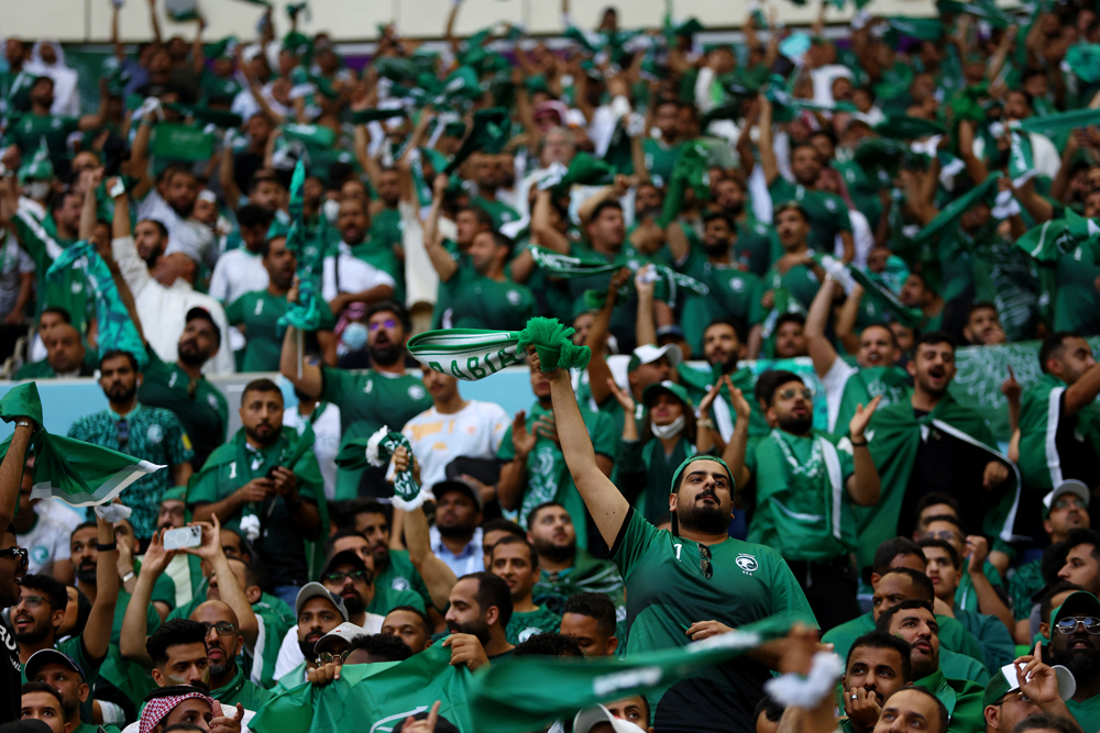 File photo of Saudi Arabia fans during the 2022 FIFA World Cup