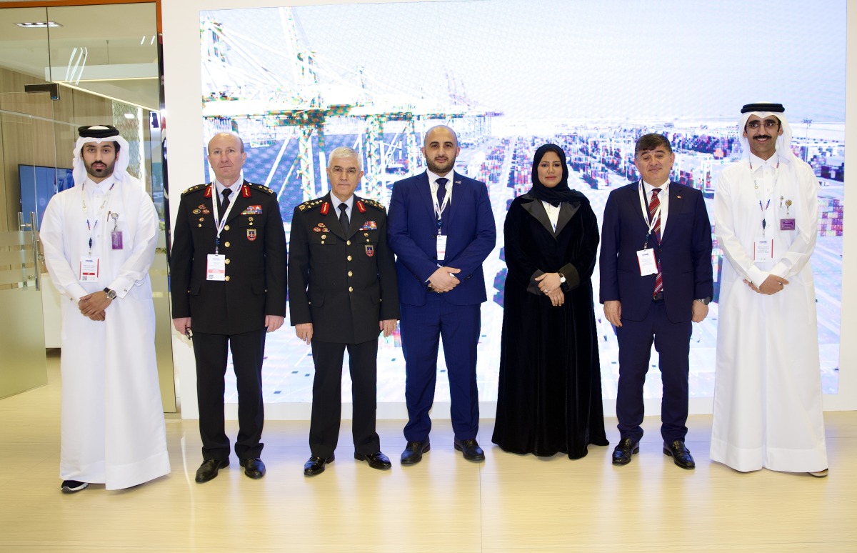 Ambassador of Turkiye to Qatar, H E Dr. Mustafa Goksu with Milaha officials pose for a group photo at DIMDEX 2024.