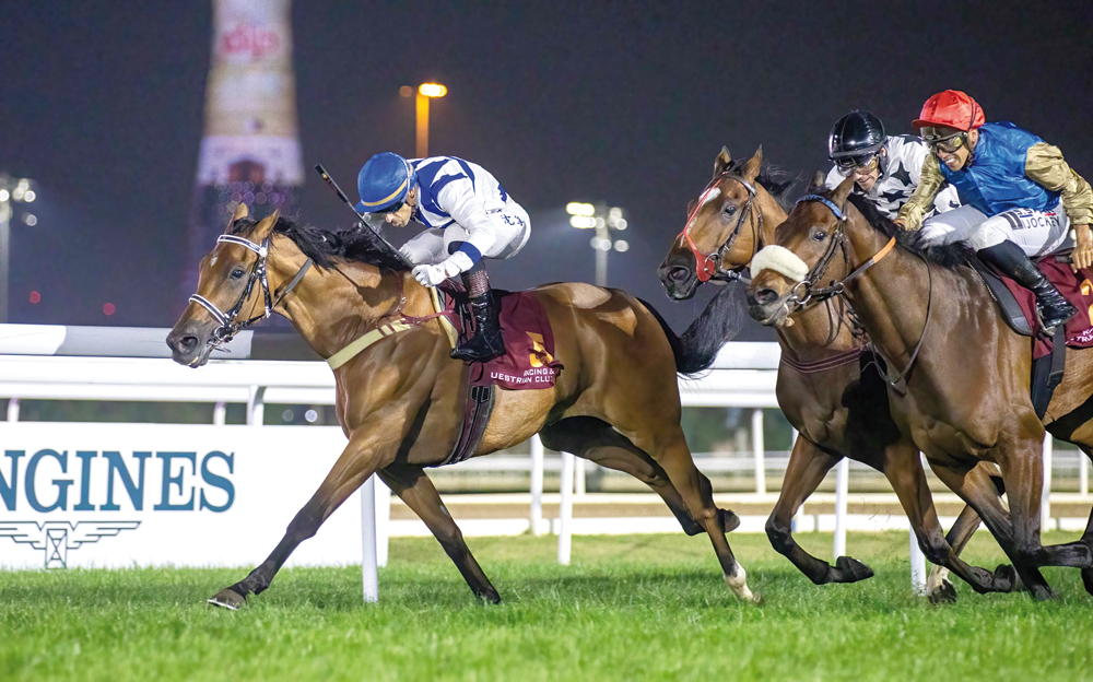 Jockey Alberto Sanna rides Seulomonde to victory. PICS: Juhaim/QREC