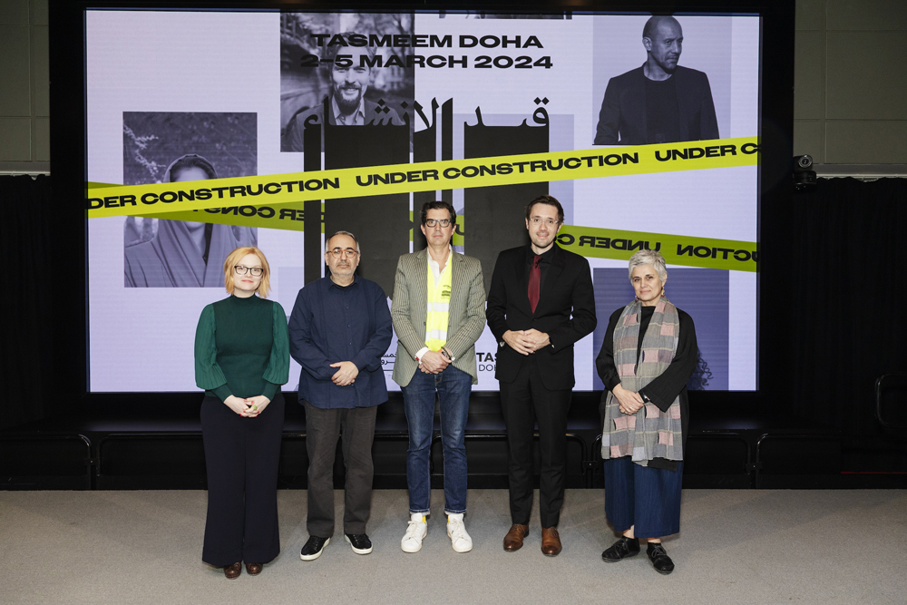 VCUarts Qatar’s Dean, Amir Berbić (second right) and others at the conference.