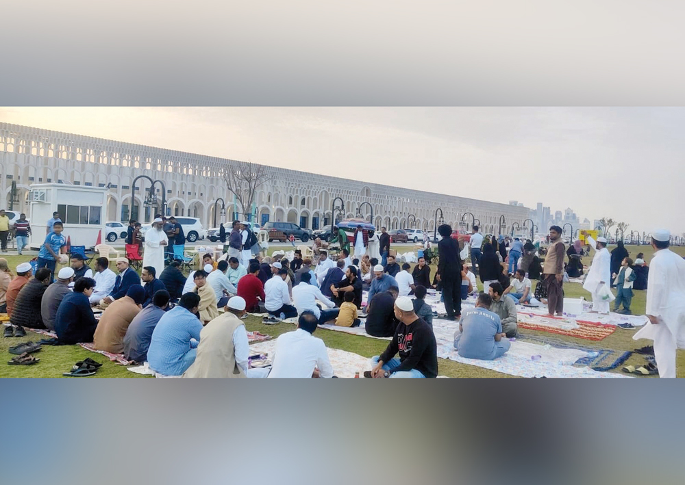 Participants at the community Iftar event.