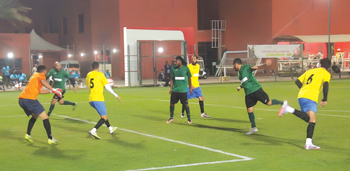 Action during the Al Shamal’s Founders’ Ramadan football tournament at Al Shamal Stadium.