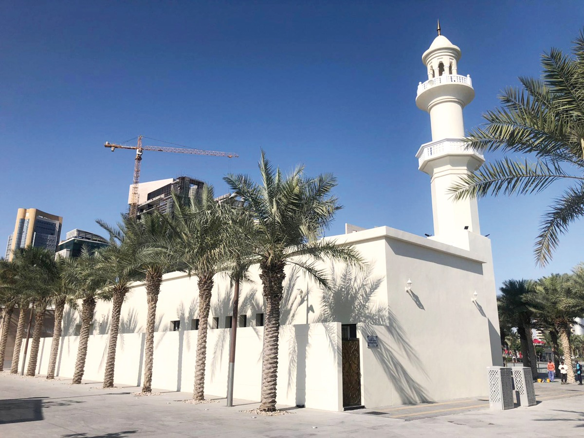 Outside view of the new mosque in Ghar Tha’ilab area in Lusail.
