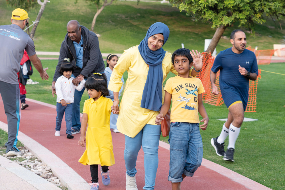 Children and family members during an activity at Oxygen Park. 
