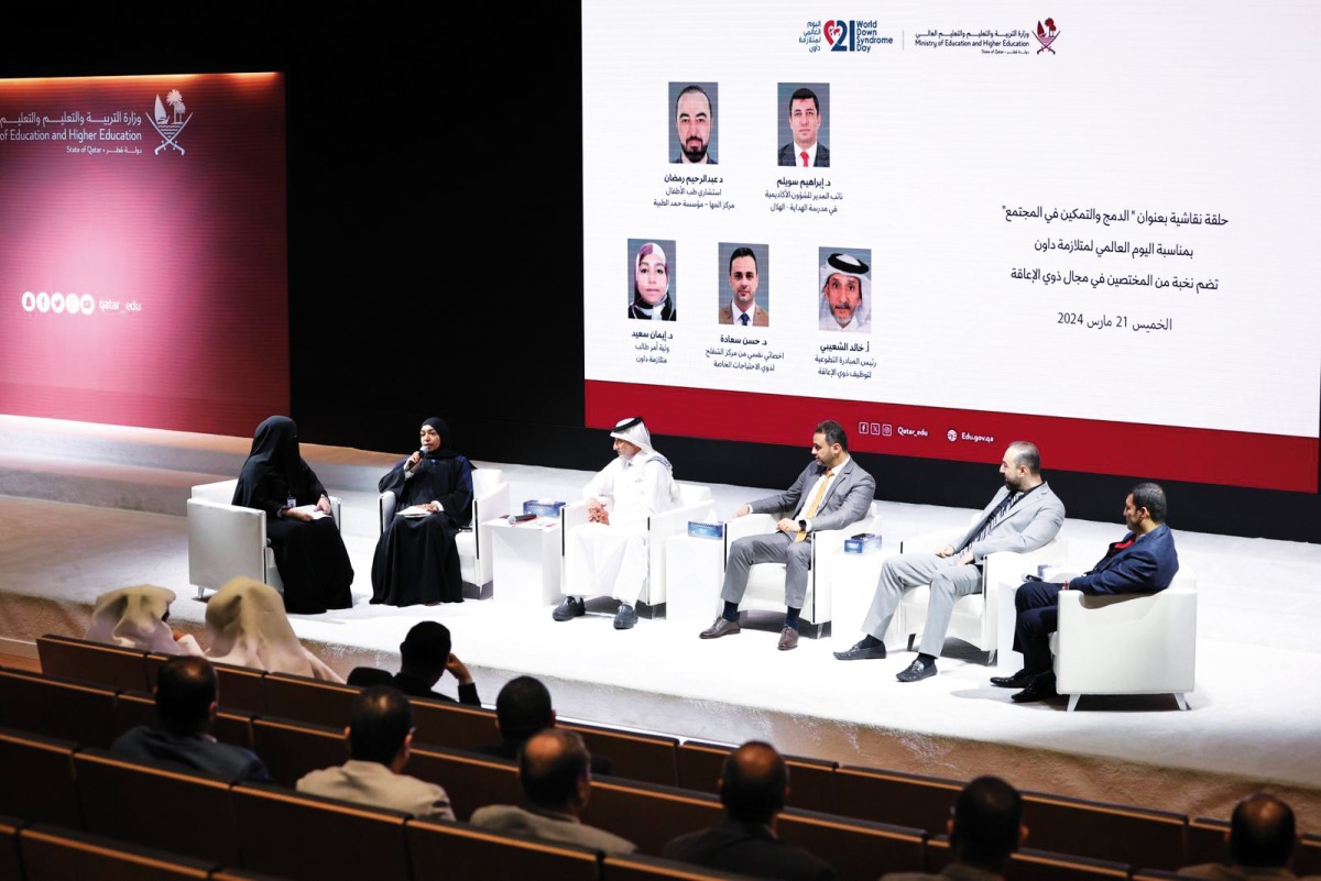 Panellists during a discussion on integrating people with Down Syndrome into society.