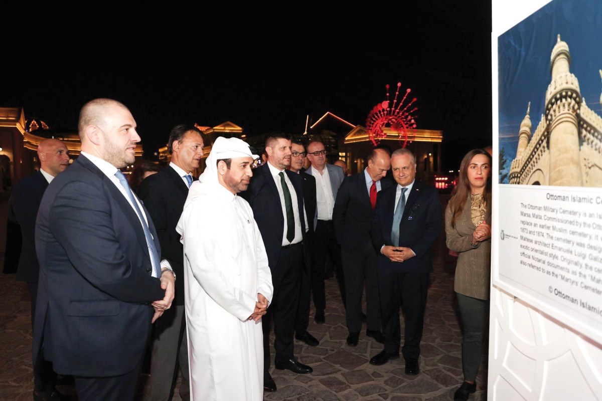 Katara General Manager Prof Dr. Khalid bin Ibrahim Al Sulaiti along with officials and dignitaries at the photo exhibition.