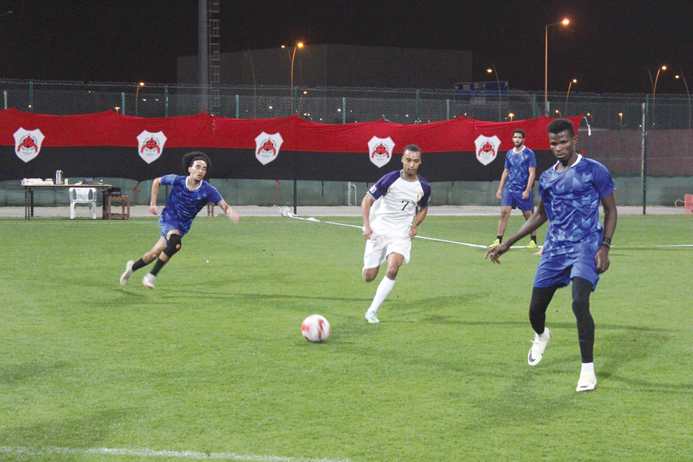 Action during the Al Rayyan Ramadan Football Championship.