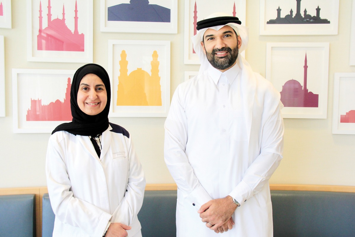Dr. Madeeha Kamal, Sr. Attending Pediatrician at Sidra Medicine (left), and Dr. Khalid Fakhro, Chief Research Officer at Sidra Medicine. 