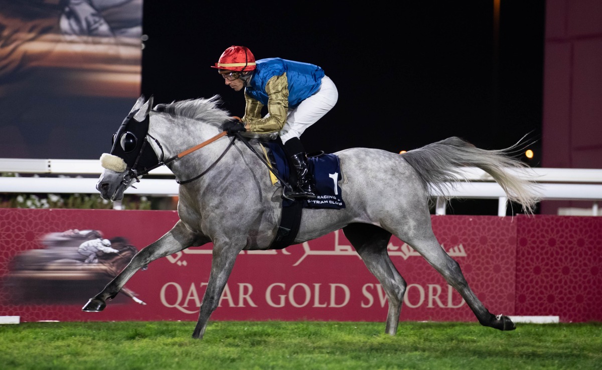 Abbes in action during 2023 Qatar Gold Sword race at Al Rayyan Racecourse, in this file photo. 
