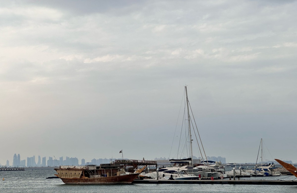 Dark skies envelop West Bay on a Monday afternoon, April 15. (Pic: Muhammad Shammas / The Peninsula)