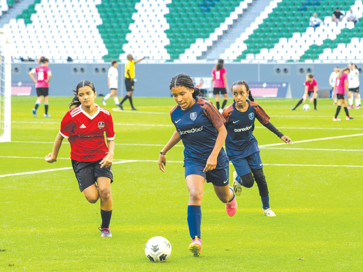 Action during the GCC Warriors Cup at the Education City’s World Cup Stadium.