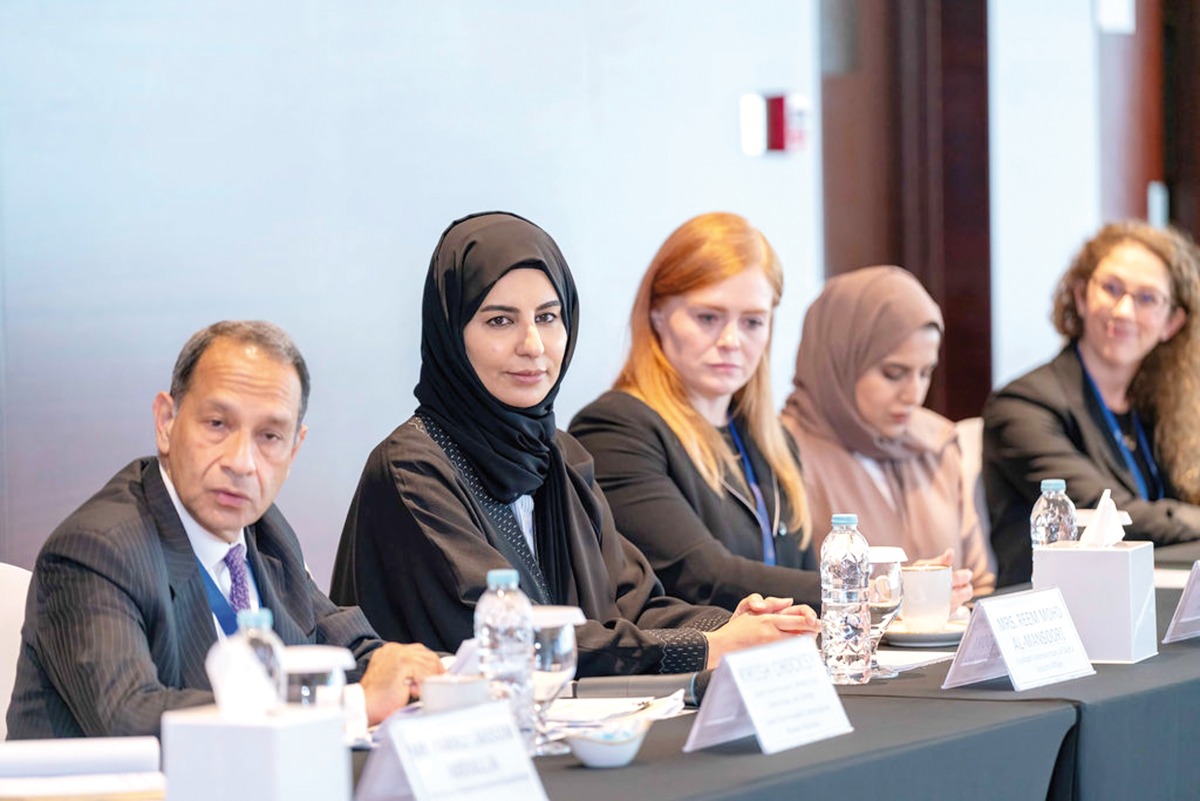 Assistant Undersecretary for Digital Industry Affairs at MCIT, Reem Al Mansoori, and Director of Digital Innovation Department at MCIT, Eman Ahmad Al Kuwari with high-level US Chamber of Commerce delegation.