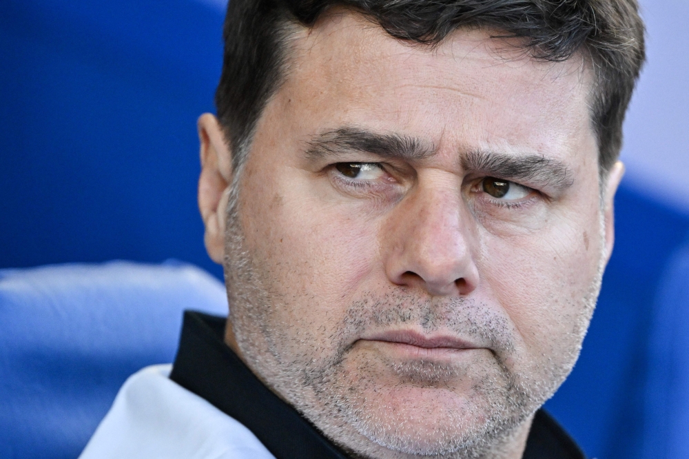 Chelsea's Argentinian head coach Mauricio Pochettino reacts prior to the English Premier League football match between Brighton and Hove Albion and Chelsea at the American Express Community Stadium in Brighton, southern England on May 15, 2024. (Photo by Glyn Kirk / AFP)