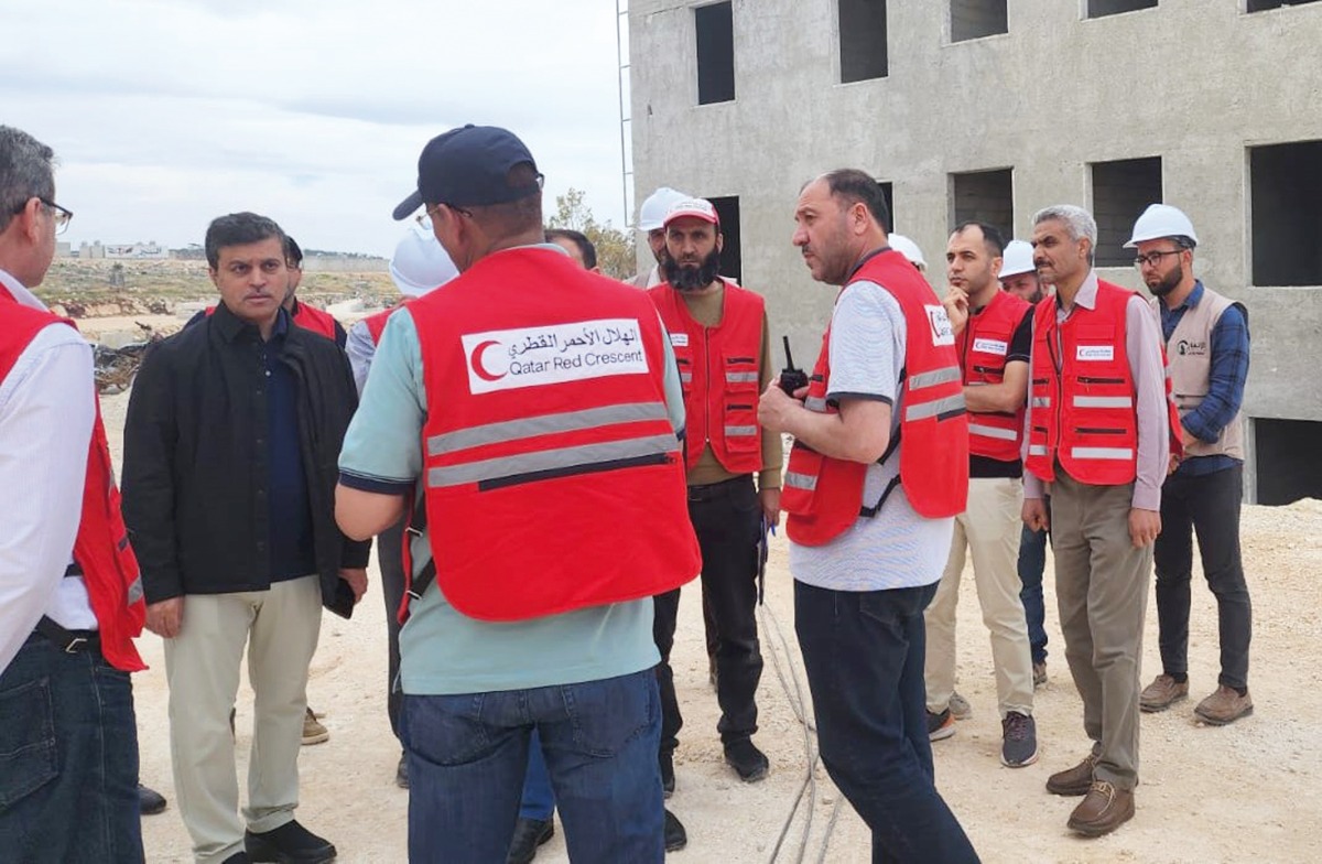 A delegation from Qatar’s Regulatory Authority for Charitable Activities visit the representation office of Qatar Red Crescent Society in Turkiye.