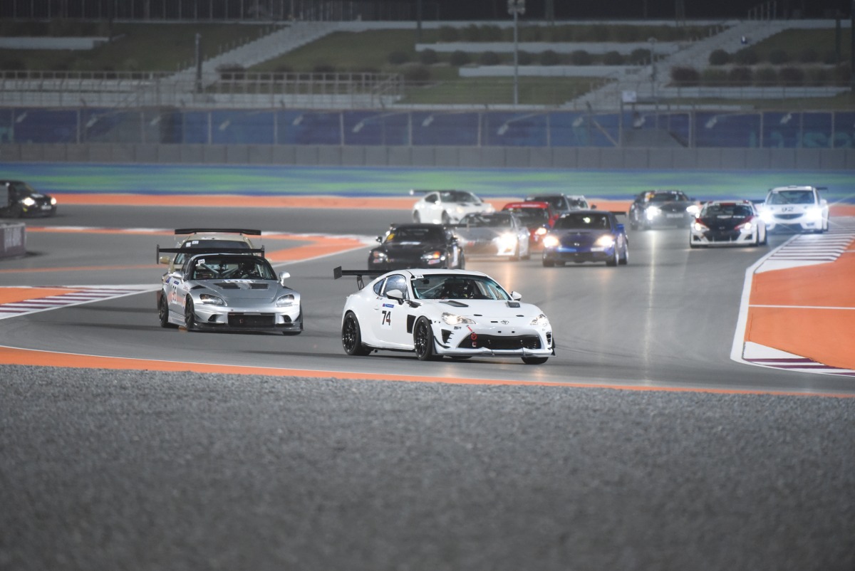 Action during the QSTK Round 3 at Lusail International Circuit.