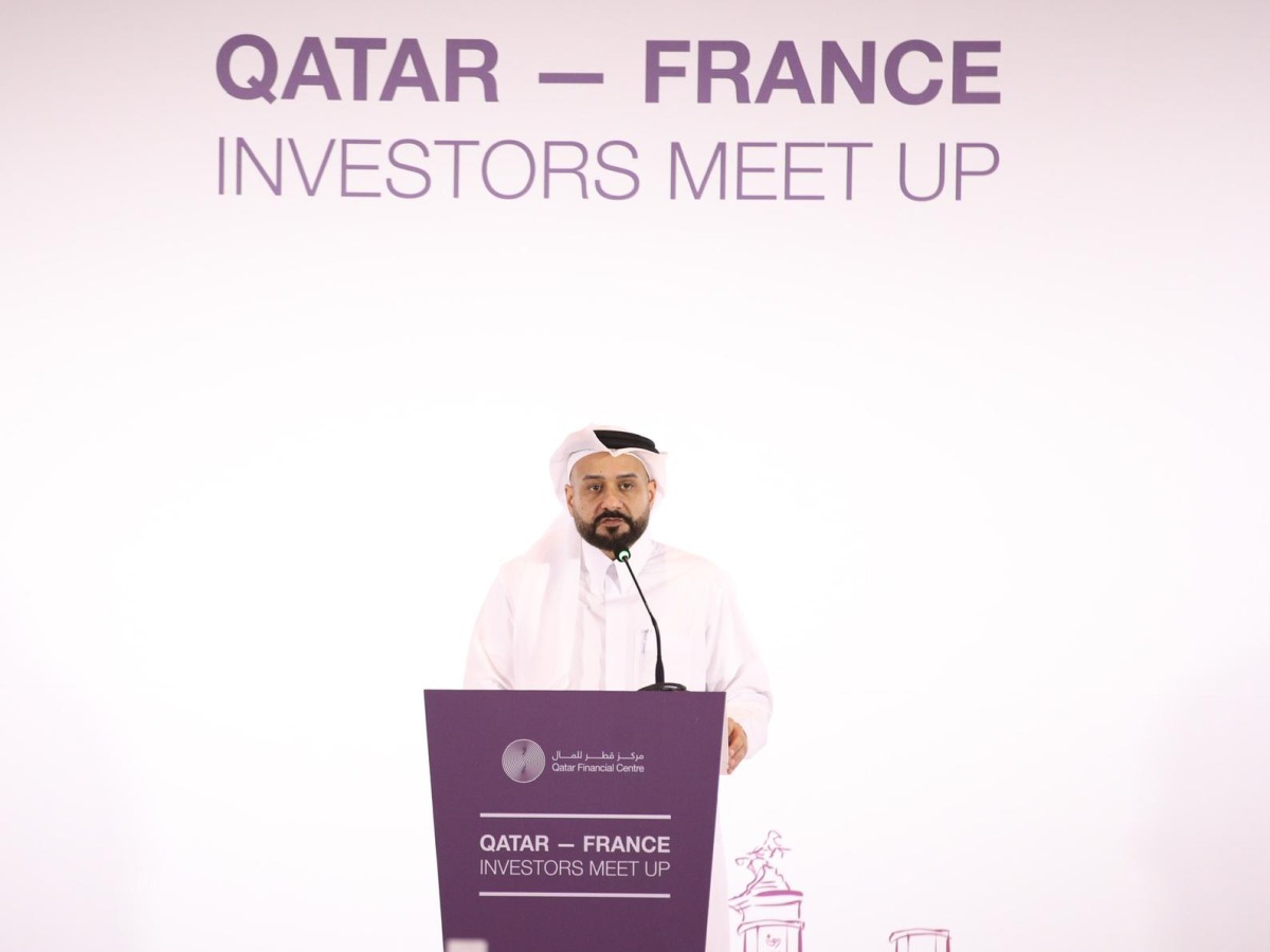 Yousuf Mohamed Al Jaida, Chief Executive Officer, QFC, speaking during the Qatar-France Investors' Meetup.