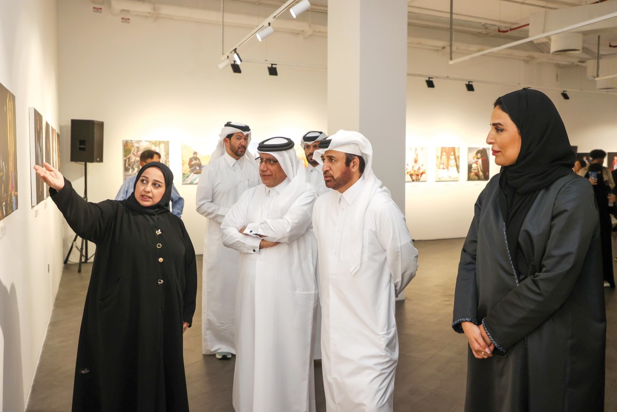 Katara General Manager and Global Public Diplomacy Network President, Prof Dr. Khalid bin Ibrahim Al Sulaiti (second right) during opening of the exhibition.