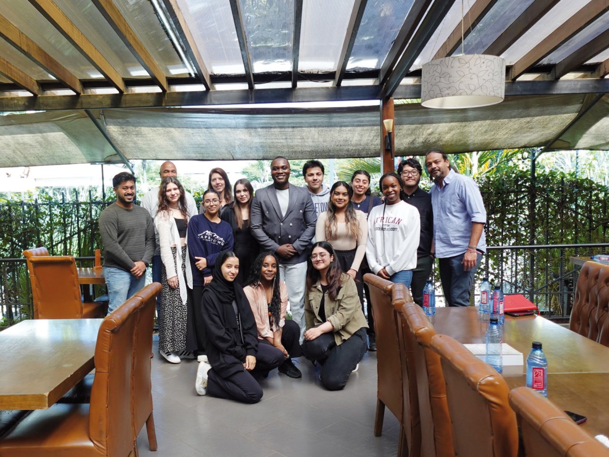 GU-Q students during the trip in Kenya.