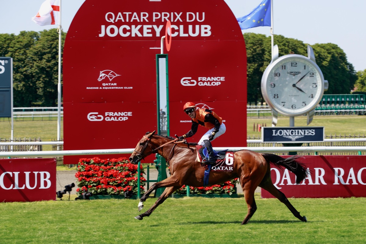 A file photo of action during the Qatar Prix du Jockey Club. 
