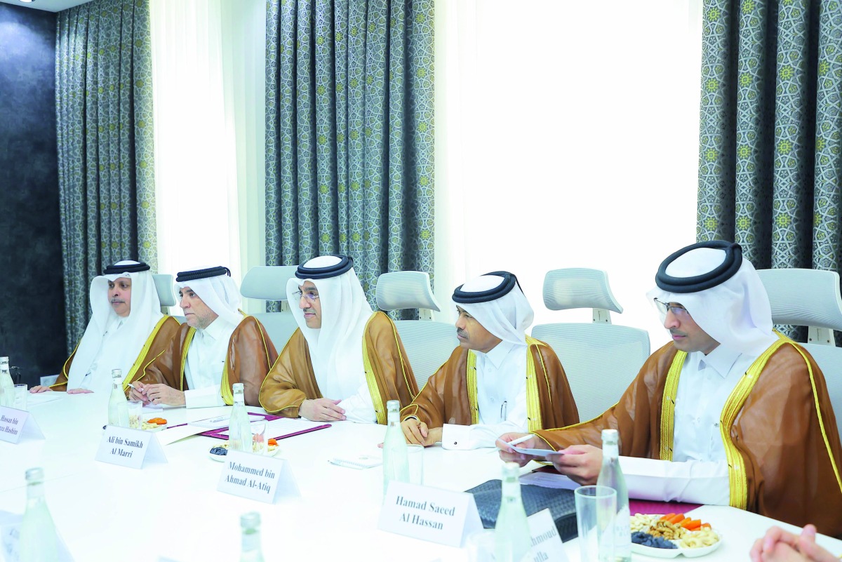 Minister of Labour H E Dr. Ali bin Smaikh Al Marri meeting Minister of Employment and Poverty Reduction of Uzbekistan H E Musayev Behzod Anvarovich in Tashkent yesterday.
