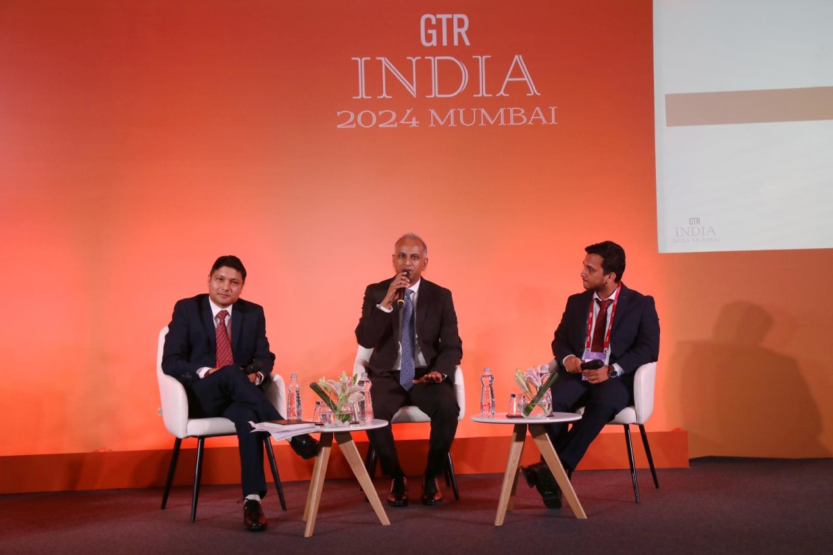 Officials during the Global Trade Review India 2024 event.
