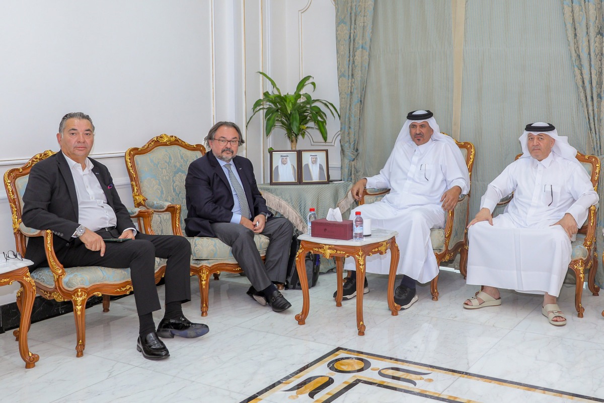 Qatar Chamber First Vice-Chairman, Mohamed bin Twar Al Kuwari with the Turkish business delegation during the meeting.
