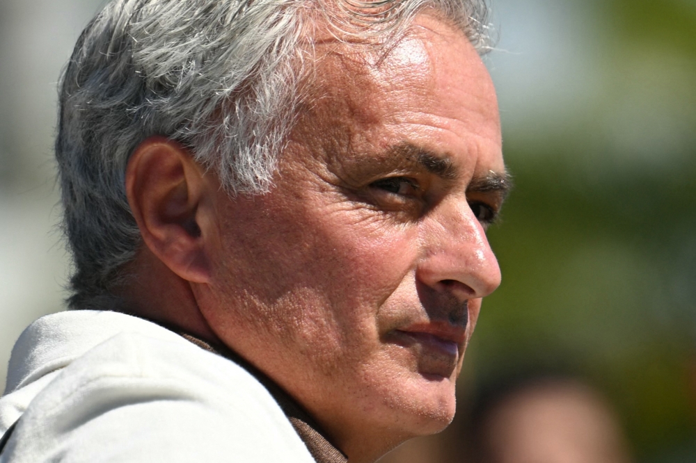 New coach of Turkish club Fenerbahce Jose Mourinho looks on upon his arrival at Istanbul's airport on June 2, 2024. Photo by OZAN KOSE / AFP