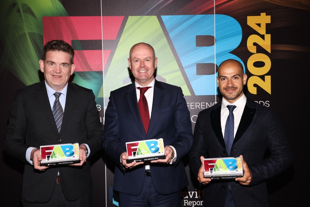 (From left to right) Qatar Duty Free Head of Culinary Operations David Sosson, Vice President, F&B Grant Fleming and Head of F&B Operations Ibrahim Al-Emadi. Image: The MoodieDavitt Report. 
