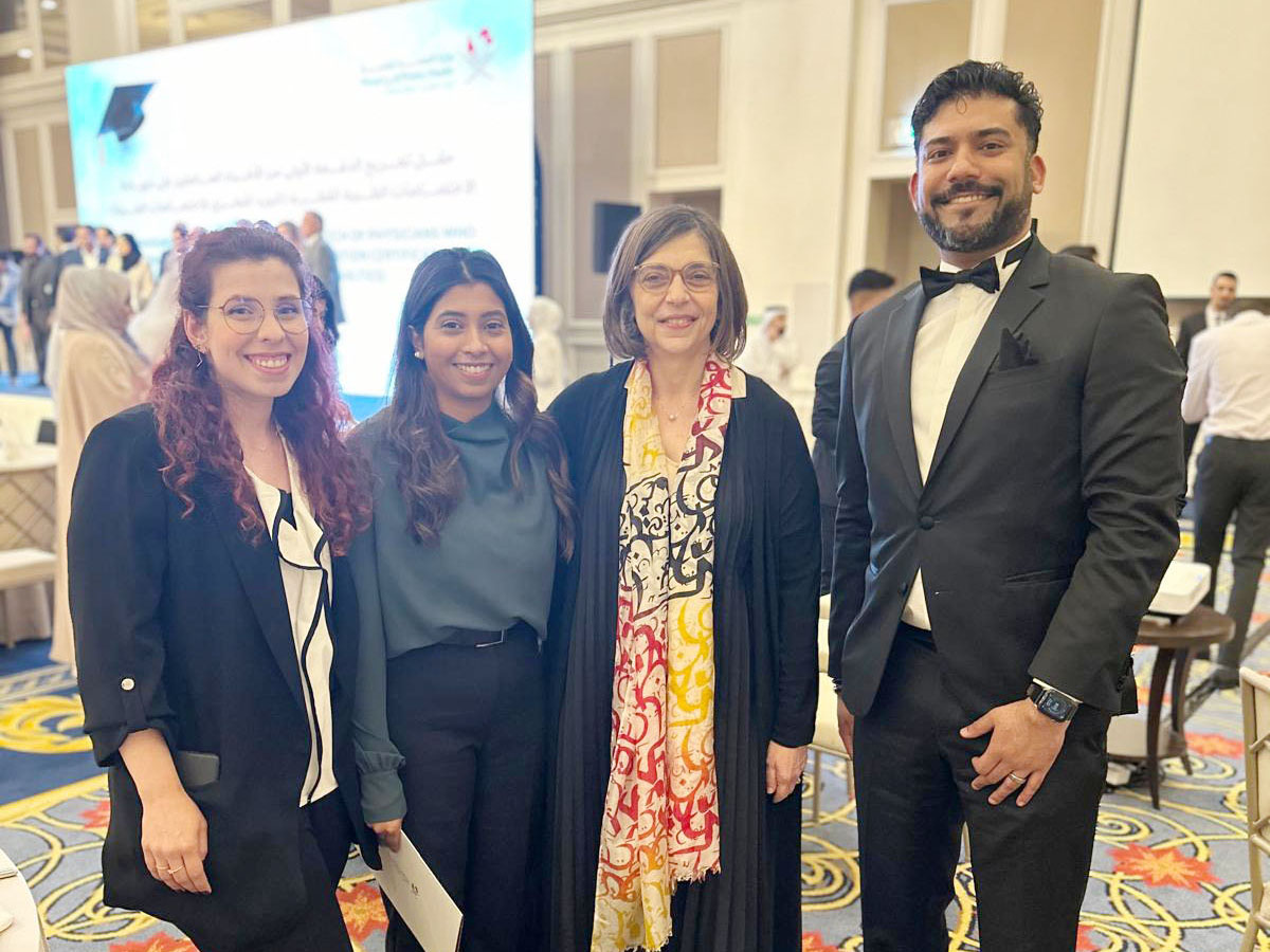 From left: Dr. Angela Dandan, Dr. Sahar Mahadik, Dr. Thurayya Arayssi, and Dr. Navid Iqbal.