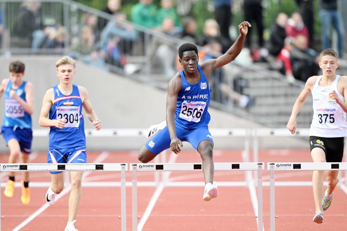 An Aspire Academy athlete in action during the 2024 Gothenburg Youth Meeting in Sweden.