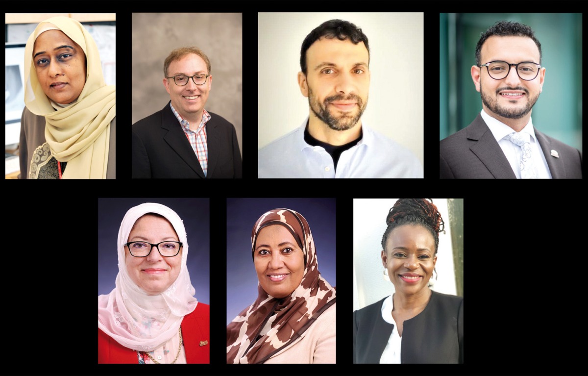 Left to right (from top row): Dr. Amal Khidir, Dr. Timothy C. Guetterman, Dr. Sergi Fàbregues, Dr. Meshari F Alwashmi, Dr. Maha Elnashar, Huda Abdelrahim and Dr. Phyllis Muffuh Navti.
