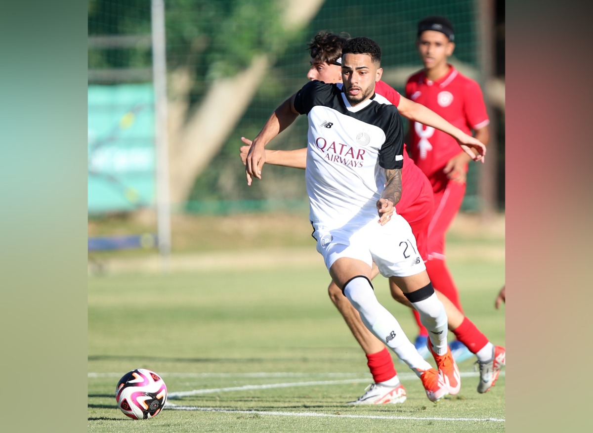 Action during the friendly match between Al Sadd and Manchester 62.