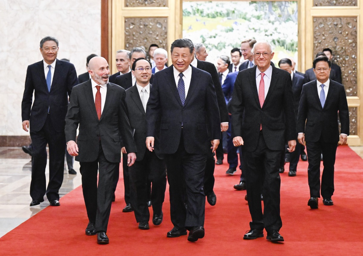 Xi Jinping meets with representatives from American business, strategic and academic communities at the Great Hall of the People in Beijing, capital of China, March 27, 2024.