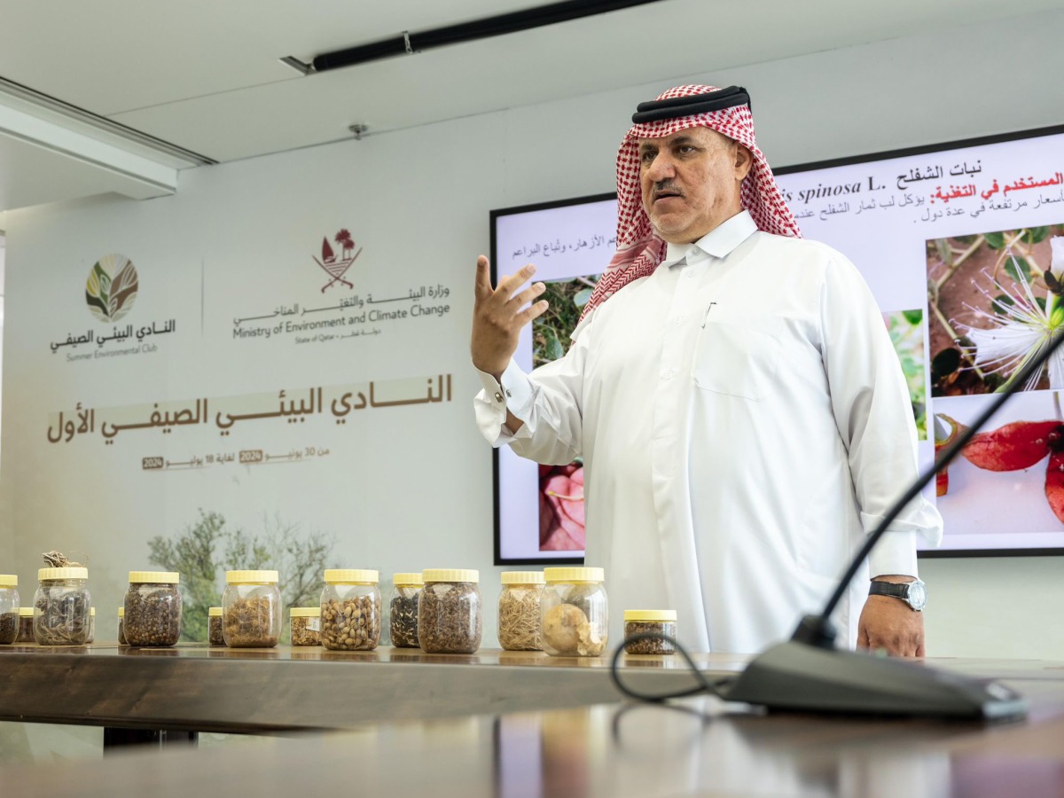 A Ministry of Environment and Climate Change official speaking during the Environmental Club.