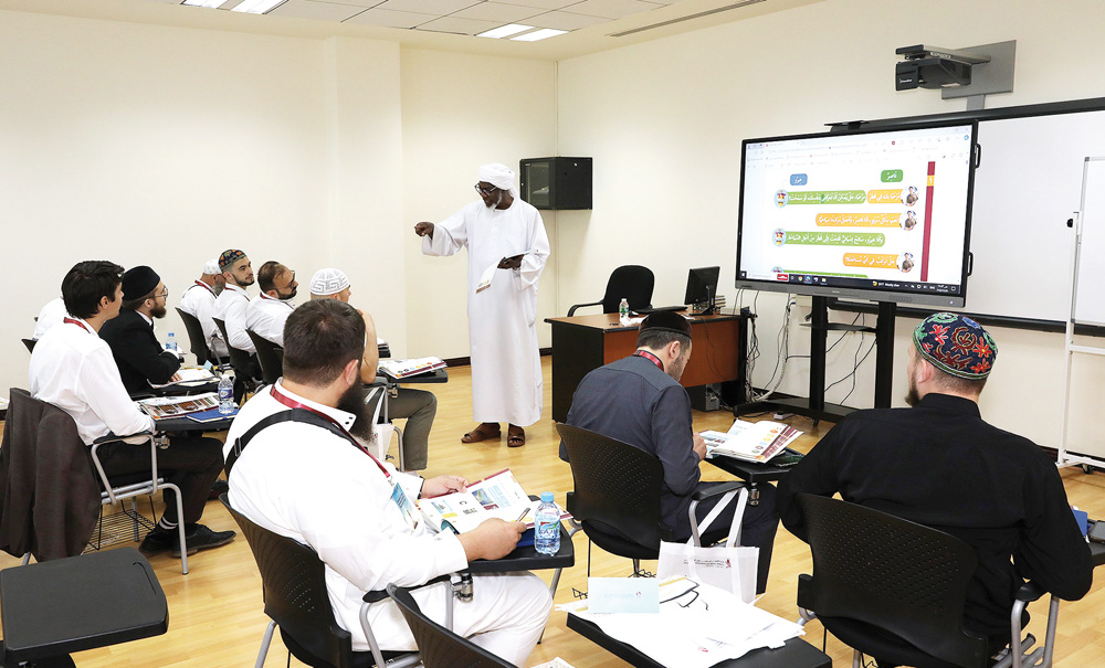A group of preachers from Russia learning Arabic and Islamic studies at Sheikh Abdullah bin Zaid Al Mahmoud Islamic Cultural Centre.