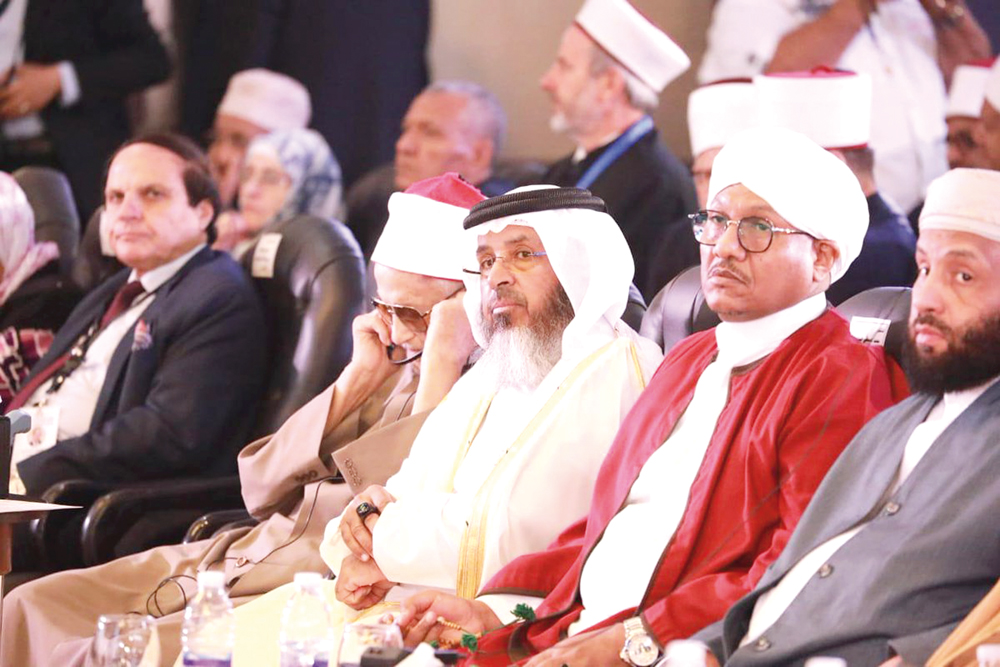 Assistant Undersecretary for Islamic Affairs at the Ministry of Awqaf and Islamic Affairs, Khalid bin Shaheen Al Ghanim, during the conference in Cairo. 