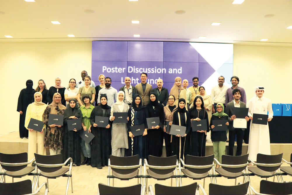 Officials and students at the conclusion of the programme.